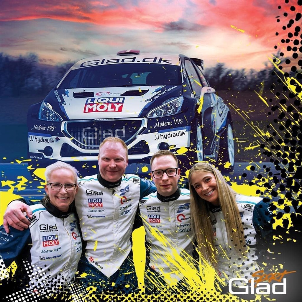 Danmarks fire mest vindende kørere i 2022 vil gentage succesen i år: Mette Felthaus, Kenneth Madsen, Jacob Madsen og Line Nedergaard er klar.
(Foto: Team Glad Sport)